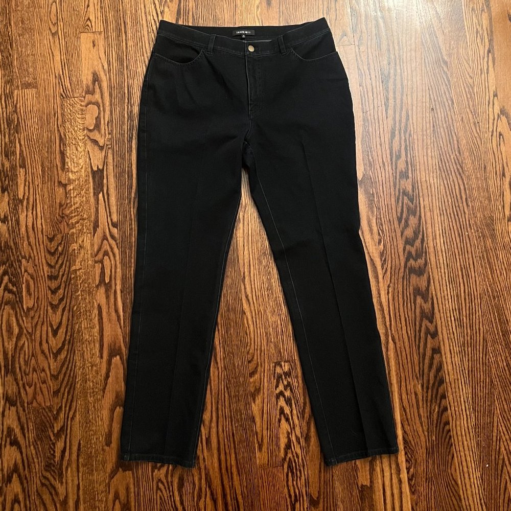 Lafayette 148 New York High Wasted Dark Wash Denim Jeans